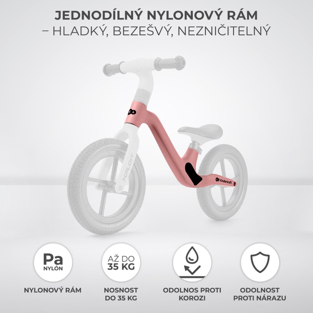 KINDERKRAFT Bicicletta senza pedali Xploit Bubblegum pink - immagine 3