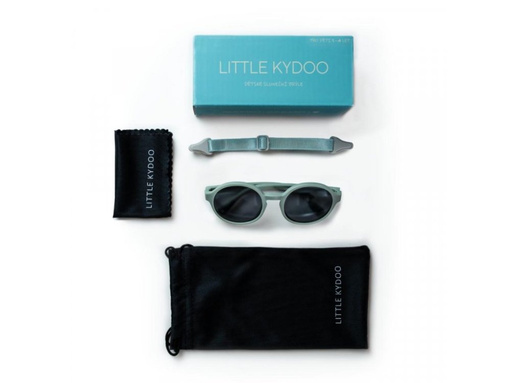 LITTLE KYDOO Lunettes de soleil Matte Blue UV 400, polarisées 1-3 ans – Image 7