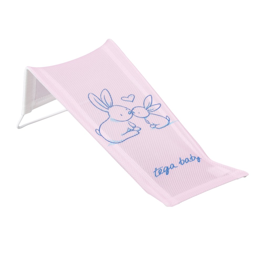 TEGA BABY Transat de bain en tissu Little Bunnies - rose