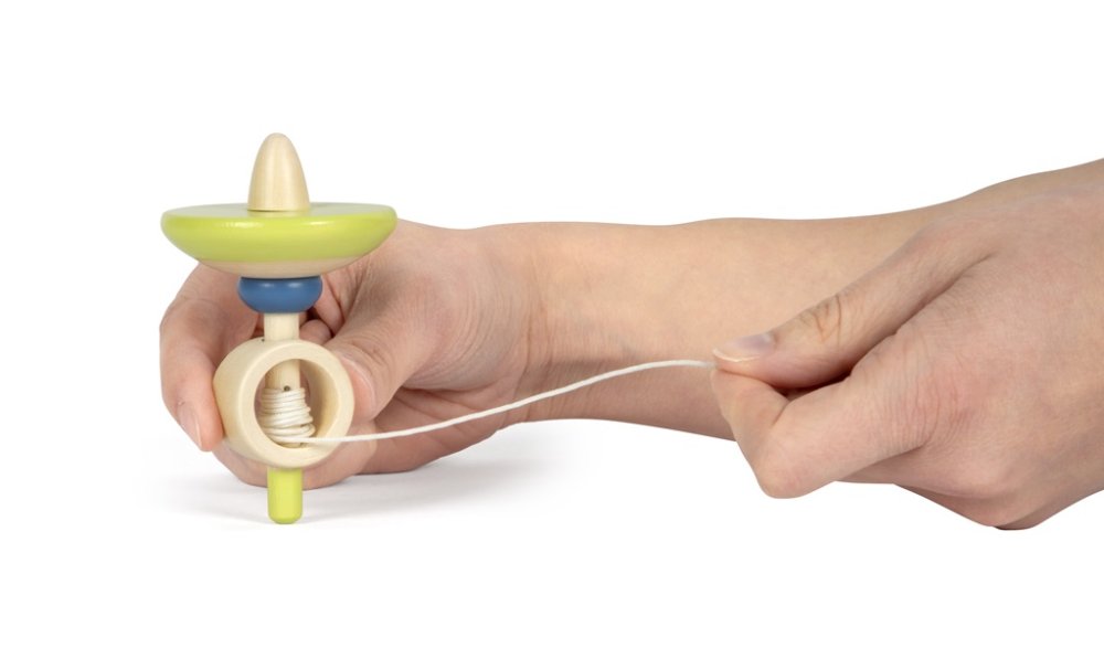 small foot Holz Kreisel mit Schnur 1 Stk. – Bild 6