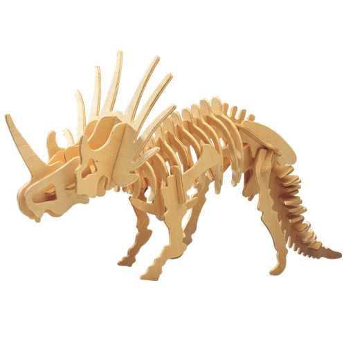 Woodcraft Drewniane Puzzle 3D Styracosaurus