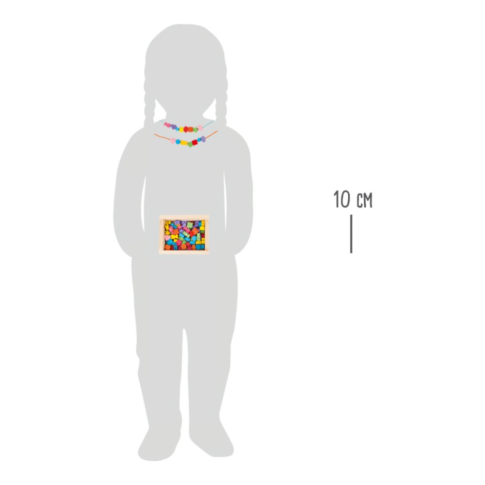 small foot Perles à enfiler en bois formes dans une boîte – Image 7