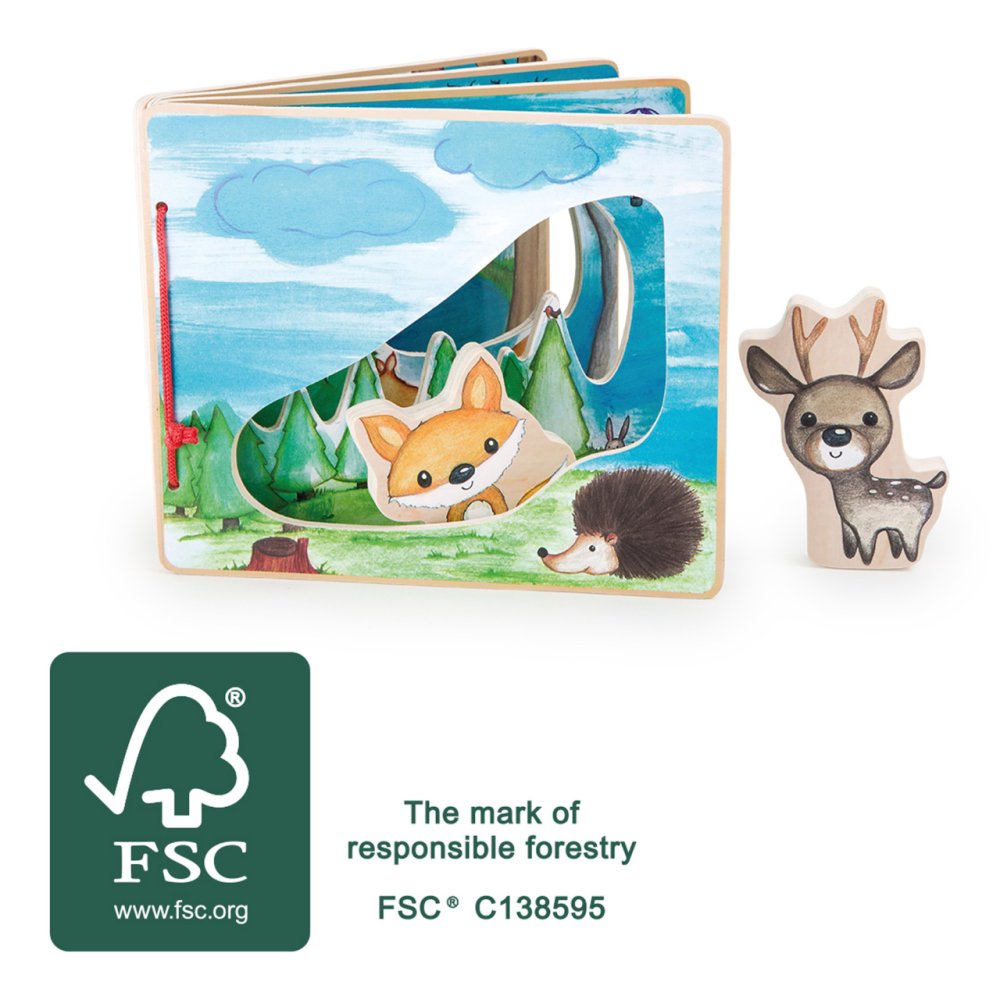 small foot Livre d'images en bois jeu interactif