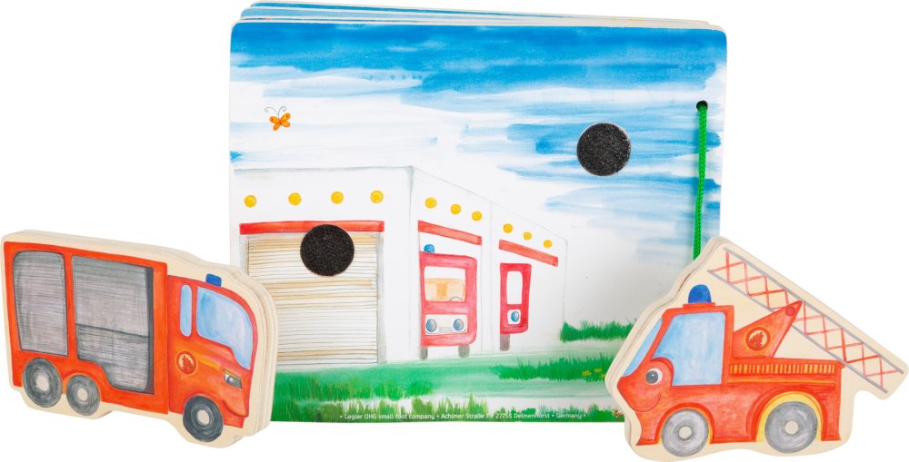 small foot Livre en bois pompiers – Image 3