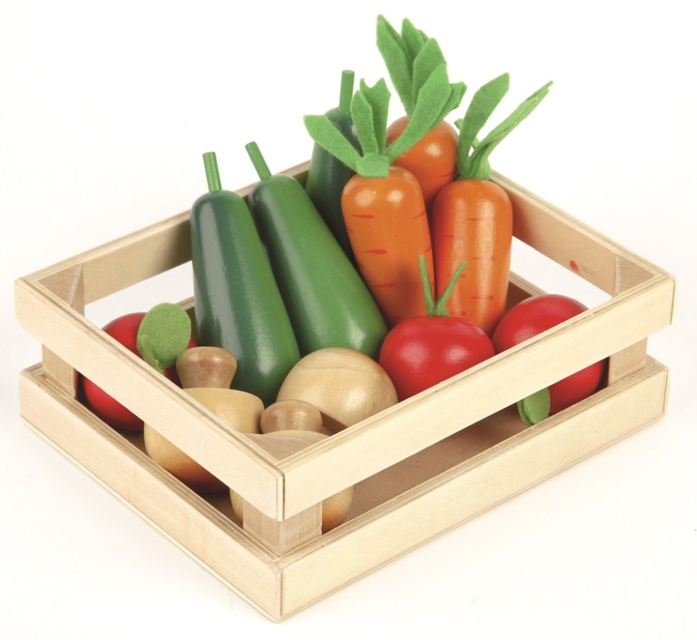 Tidlo Drewniana skrzynka z warzywami