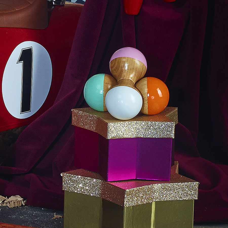 Vilac Drewniana grzechotka biało-niebieska - obrazek 4