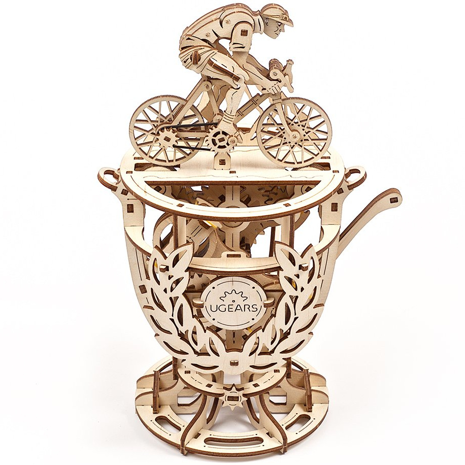 Puzzle 3D en bois mécanique Ugears Cycliste automoteur