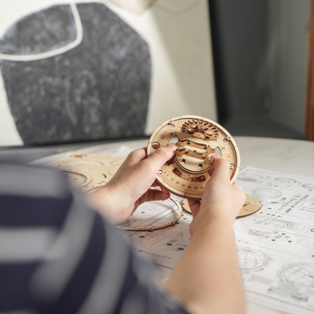 RoboTime 3D fa mechanikus építőkészlet Világító földgömb - Image 6