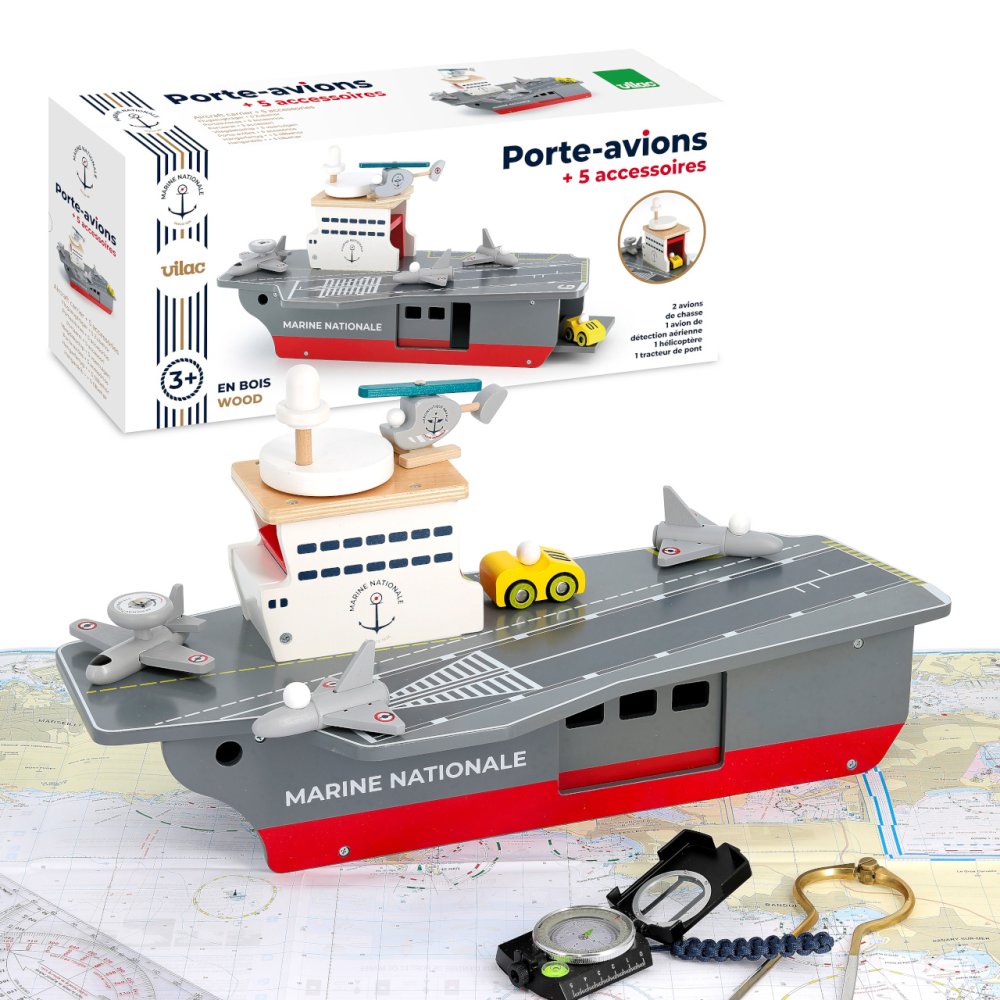 Vilac Portaerei in legno con accessori - immagine 4