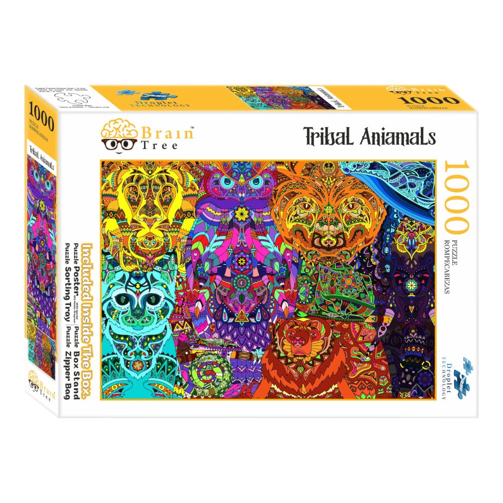 Brain Tree Puzzle Animali Tribali 1000 pezzi