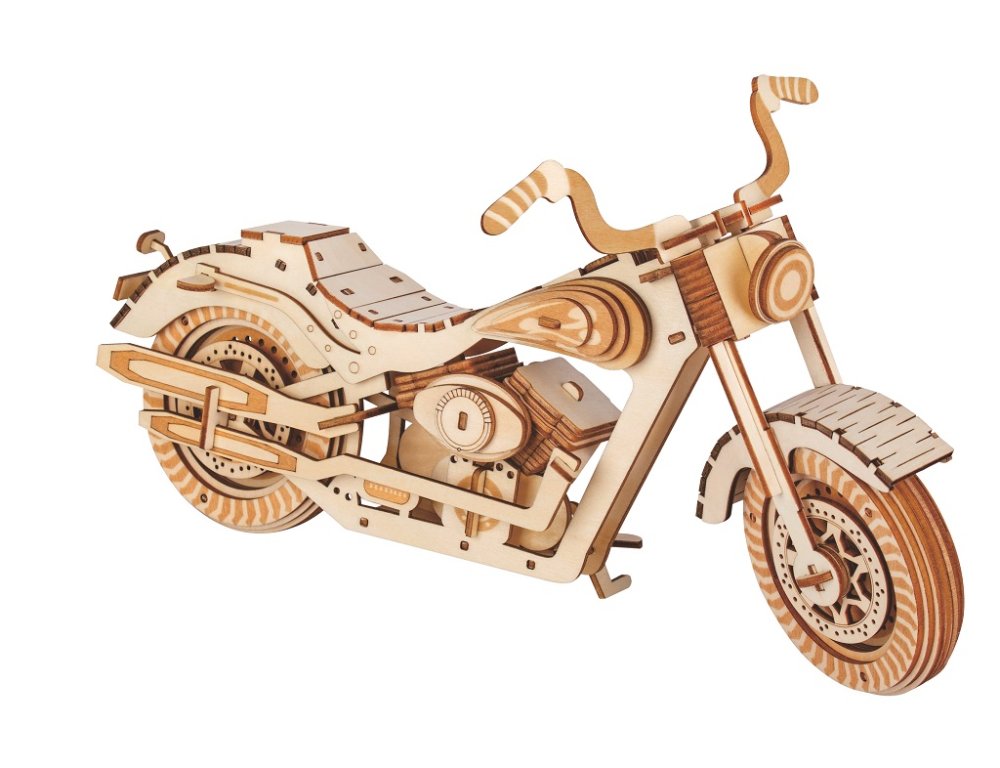 Woodcraft Puzzle 3D in legno Moto HD 1