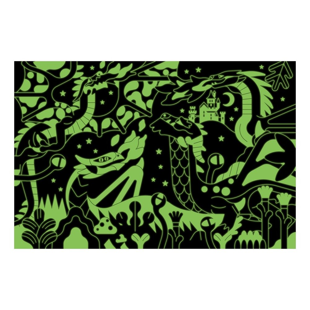 Puzzle Mudpuppy Dragons - brille dans le noir 100 pièces – Image 3