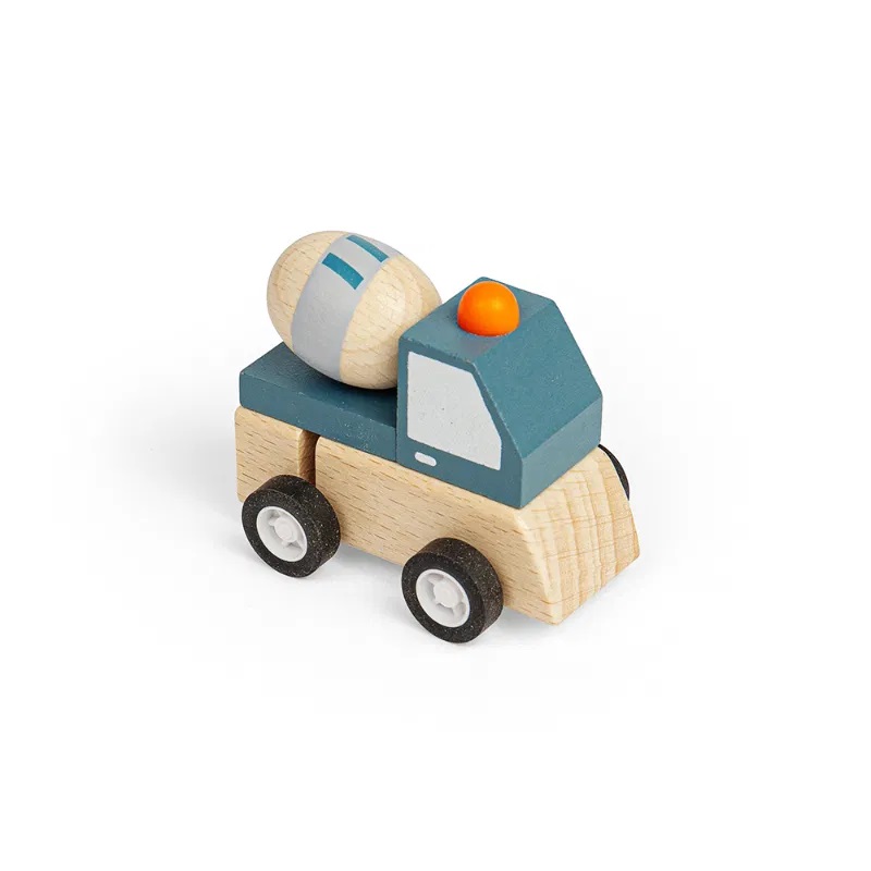 Bigjigs Toys Coche de Construcción de Fricción - Hormigonera