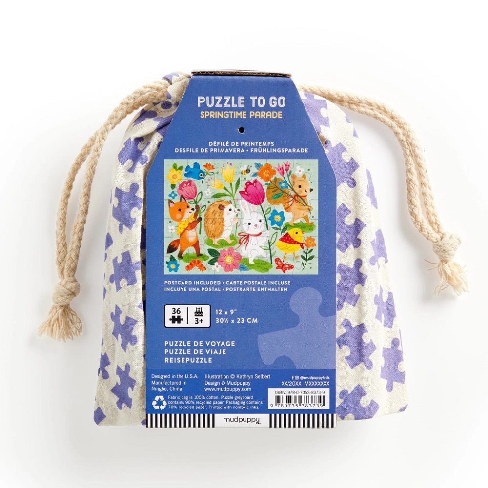 Puzzle Mudpuppy Défilé de Printemps dans un Sac en Tissu 36 Pièces – Image 3
