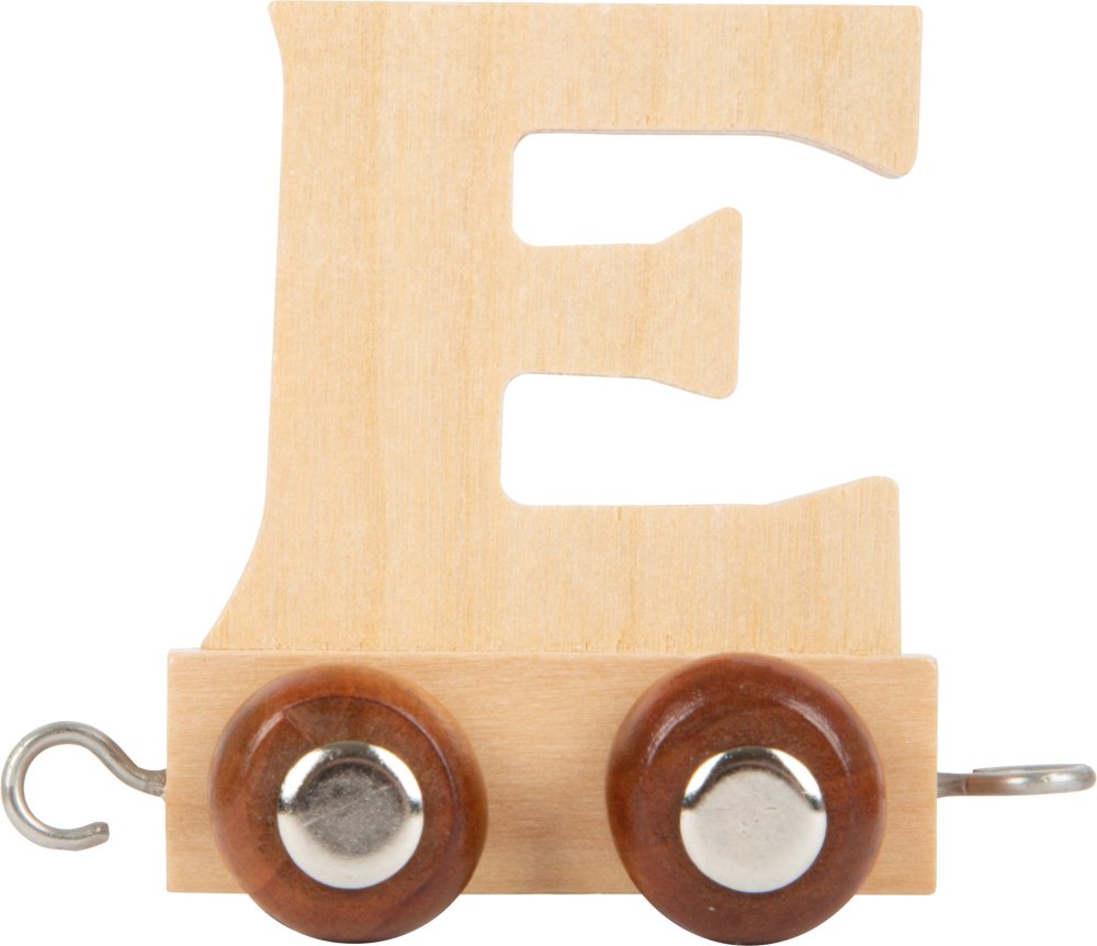 small foot Train en bois pour circuit de train alphabet lettre E