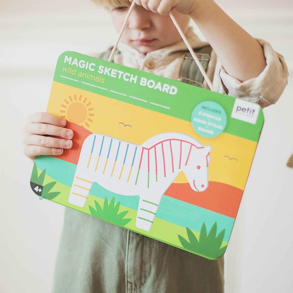 Petit Collage Pizarra Magnética de Dibujo Animales Salvajes - Imagen 4