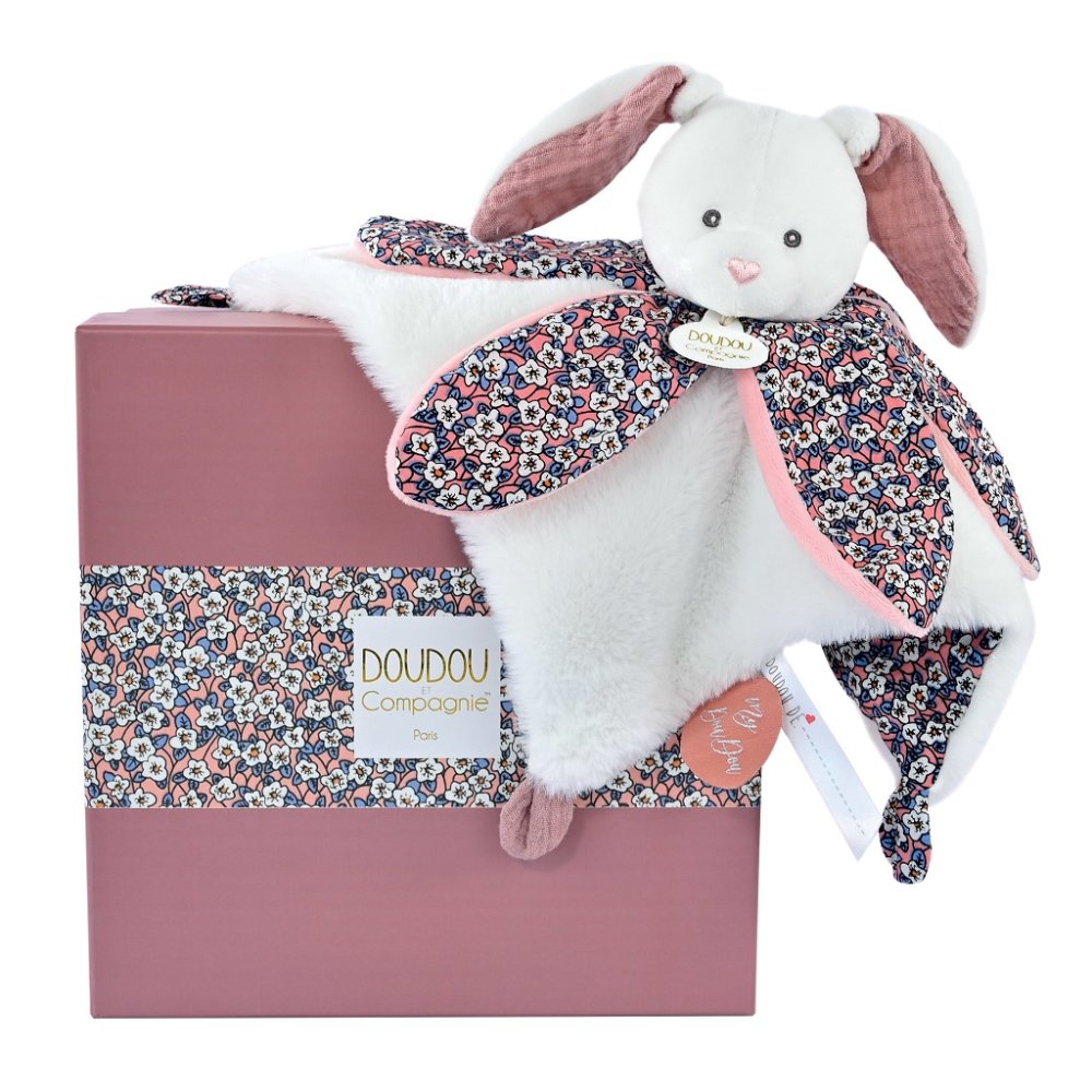 Coffret cadeau Doudou - Lapin en peluche