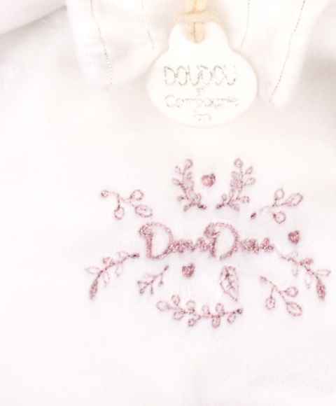 Doudou Coffret Cadeau Peluche d'attache ours avec bonnet rose 25 cm – Image 3