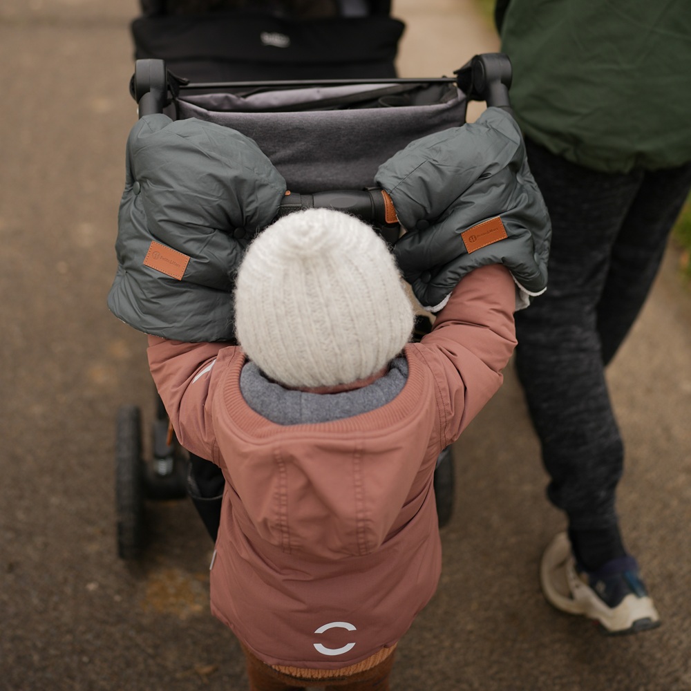 PETITE&MARS Ensemble chancelière d'hiver Jibot 3en1 + gants pour poussette Jasie Pale Eucalypt – Image 6