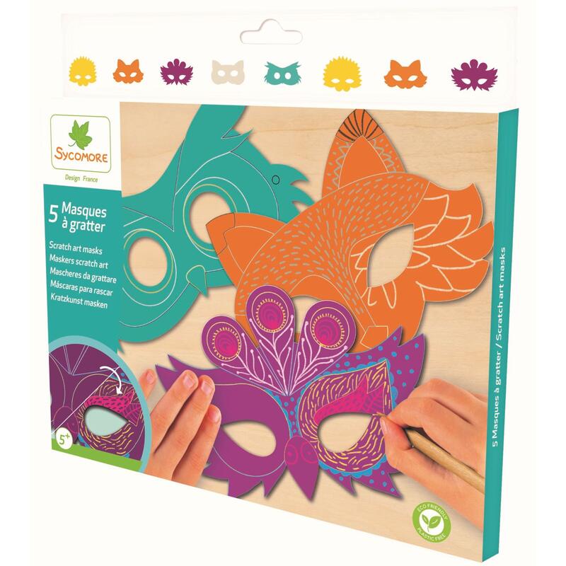 Scratch Art - wydrapywanie - maski zwierząt