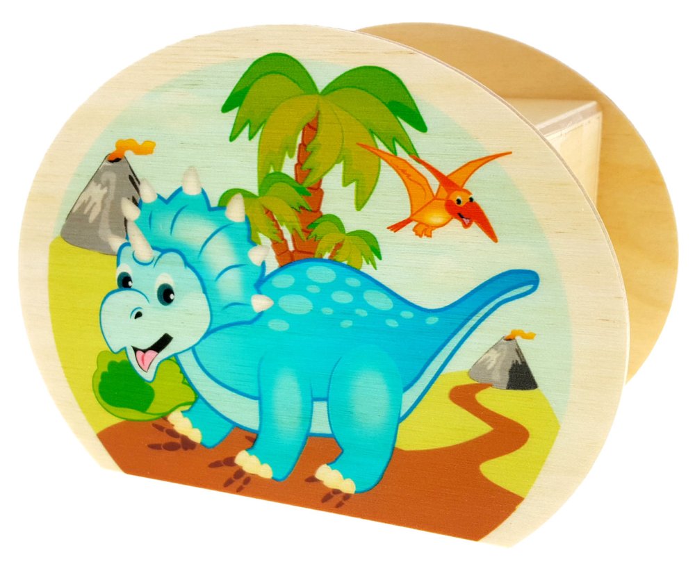 Hess Tirelire en bois dinosaure