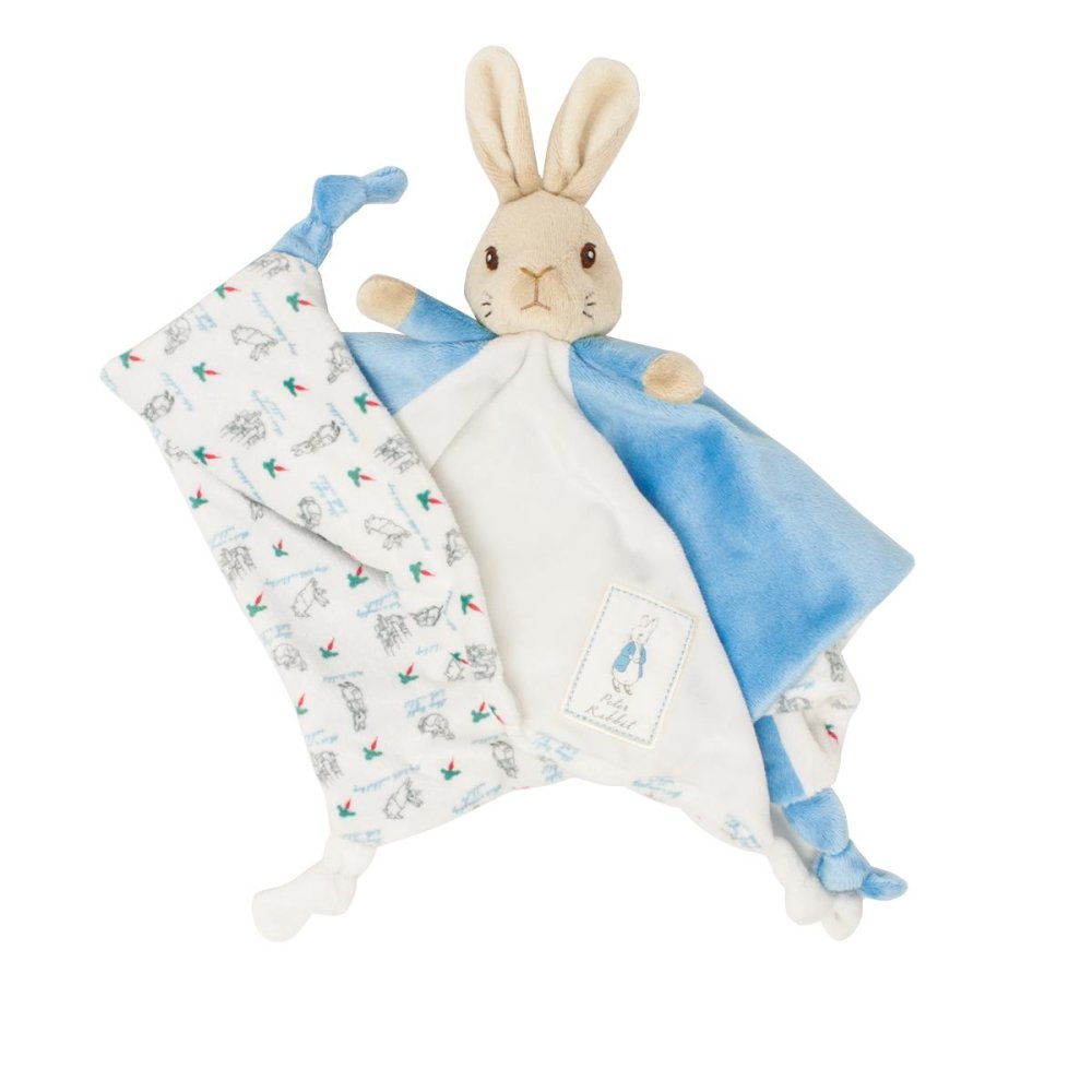 Rainbow Doudou en peluche lapin Flopsy bleu