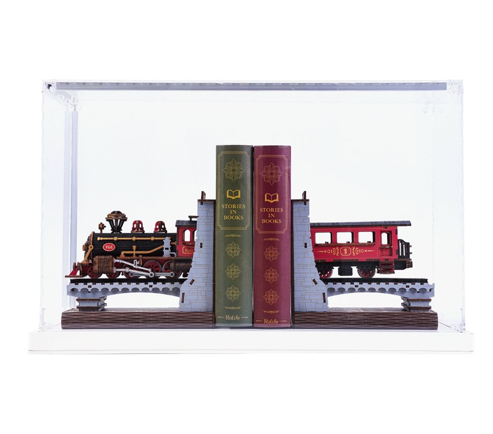 RoboTime Display Buchstütze Historischer Dampfzug