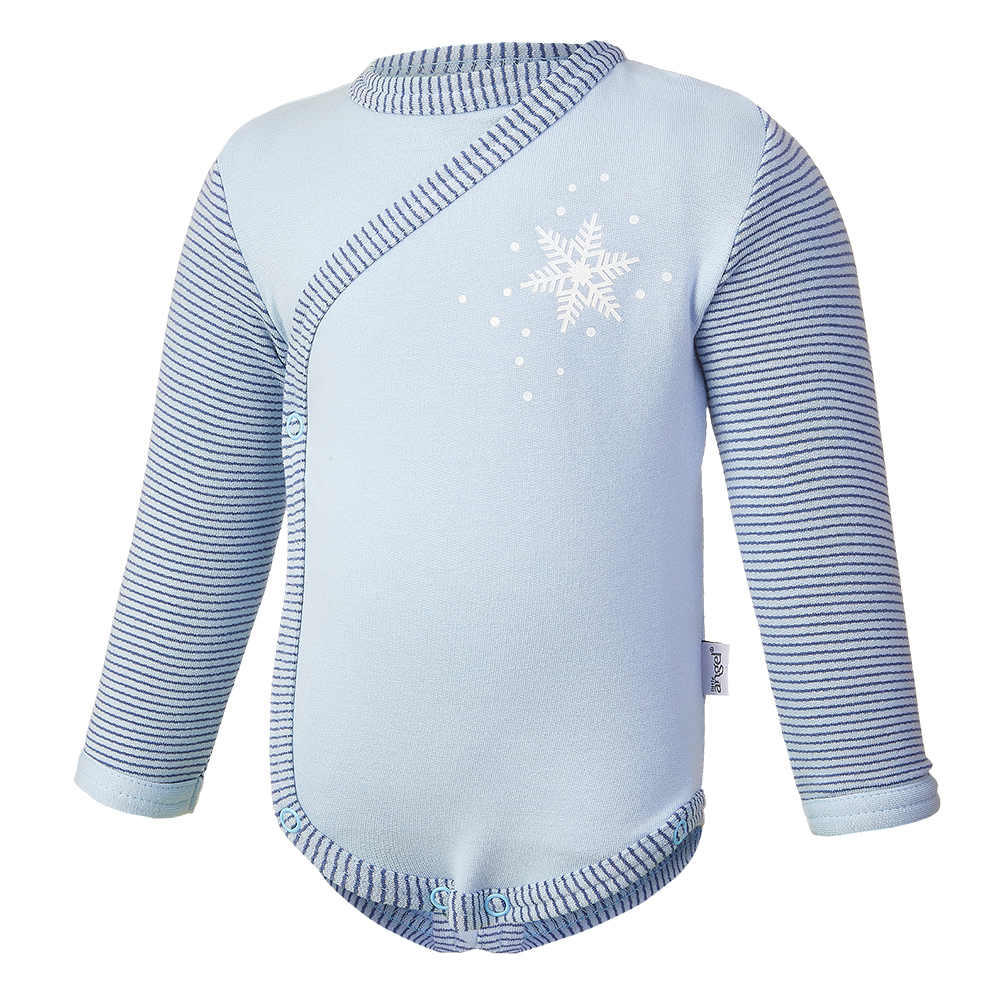 Body incrociato neonato DR Outlast® - azzurro chiaro/riga 56