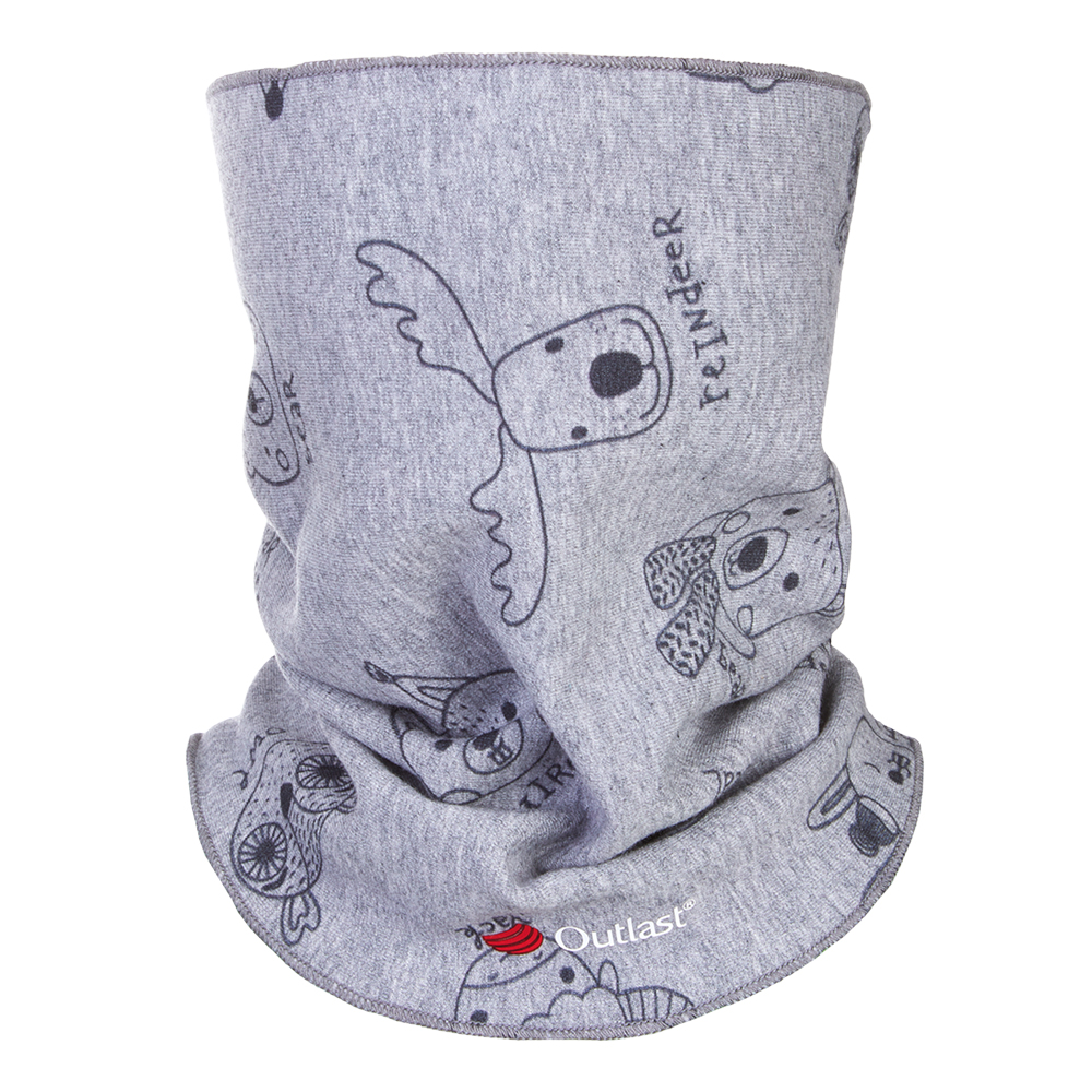 Tour de cou enfant TISK Outlast® - chiné gris animaux UNI