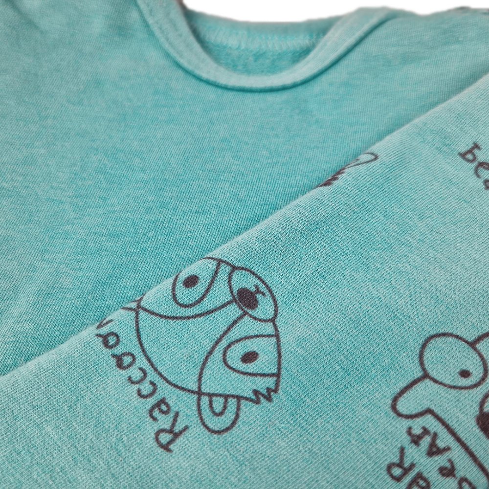 Body smyk NYOMTATÁS Outlast® - sötéttürkiz/sötéttürkiz állatok 62 - Image 3