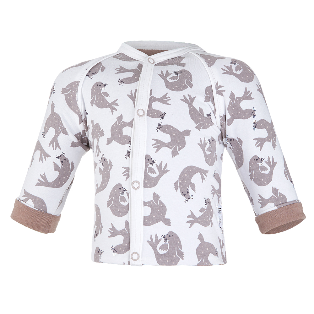 Ensemble nouveau-né BIO luge Outlast® - blanc phoque marron/noisette 56 – Image 3