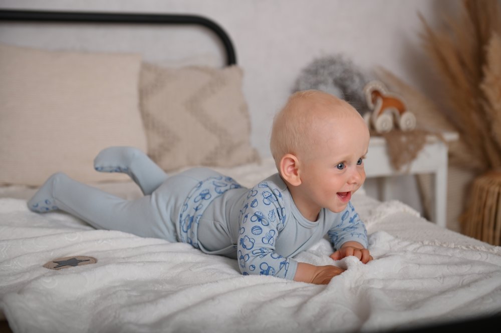 Pantalones bombachos estampados Outlast® - azul claro hielo 56 - Imagen 6