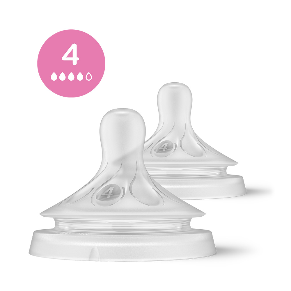 Philips AVENT Savička Natural Response 4 střední průtok 3m+, 2 ks