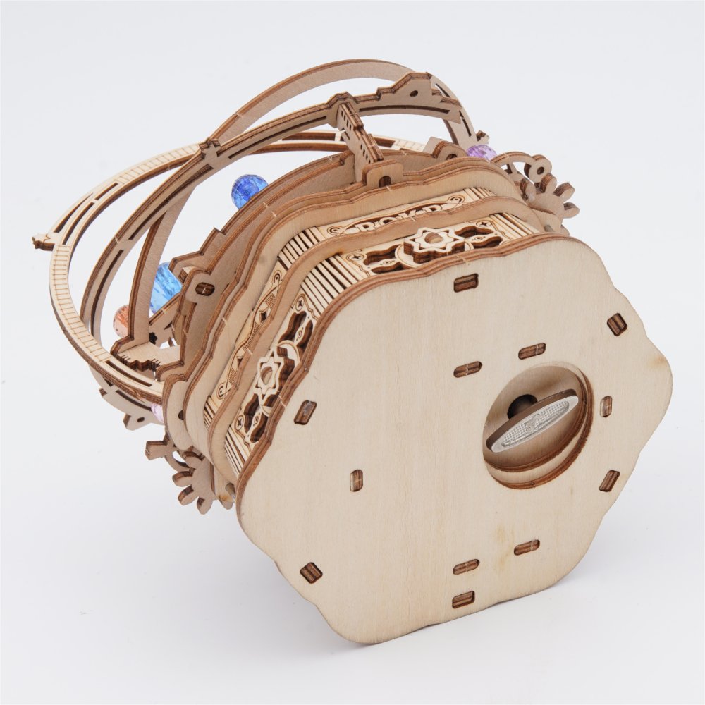RoboTime 3D dřevěná skládačka hrací skříňky Historický orloj (obrázek 7)