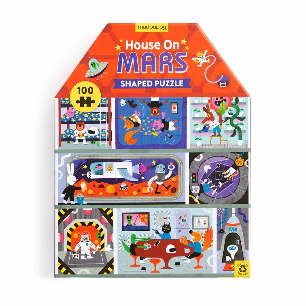 Mudpuppy Puzzle ve tvaru domu Dům na Marsu 100 dílků (obrázek 6)