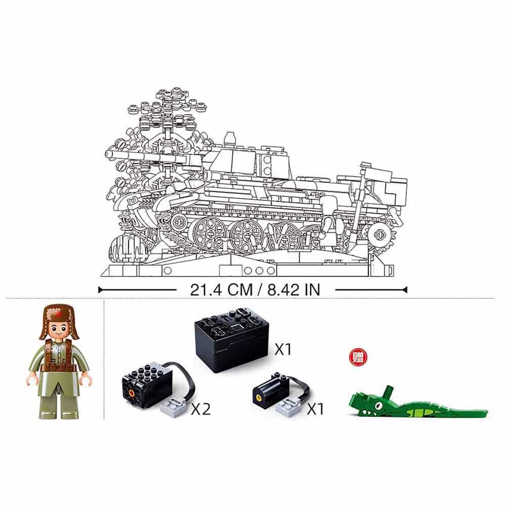 Sluban Power Bricks M38-B7072 R/C T34/76 (1942) Tank na dálkové ovládání (obrázek 3)