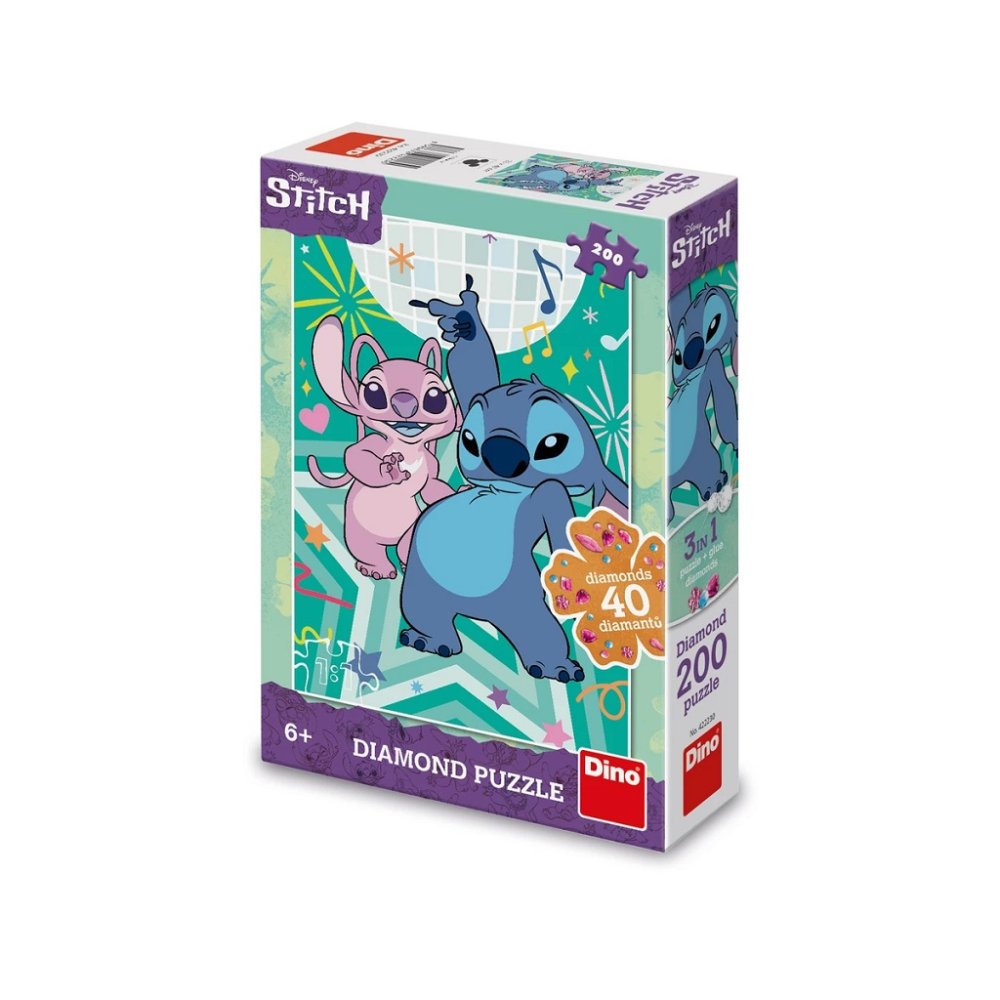 Dino Puzzle Stitch diamond 200 dílků