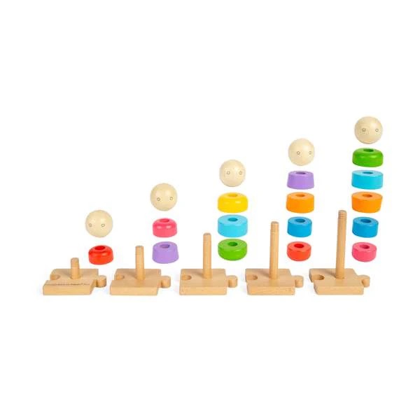 Bigjigs Toys Nasazování Duhová rodina (obrázek 2)