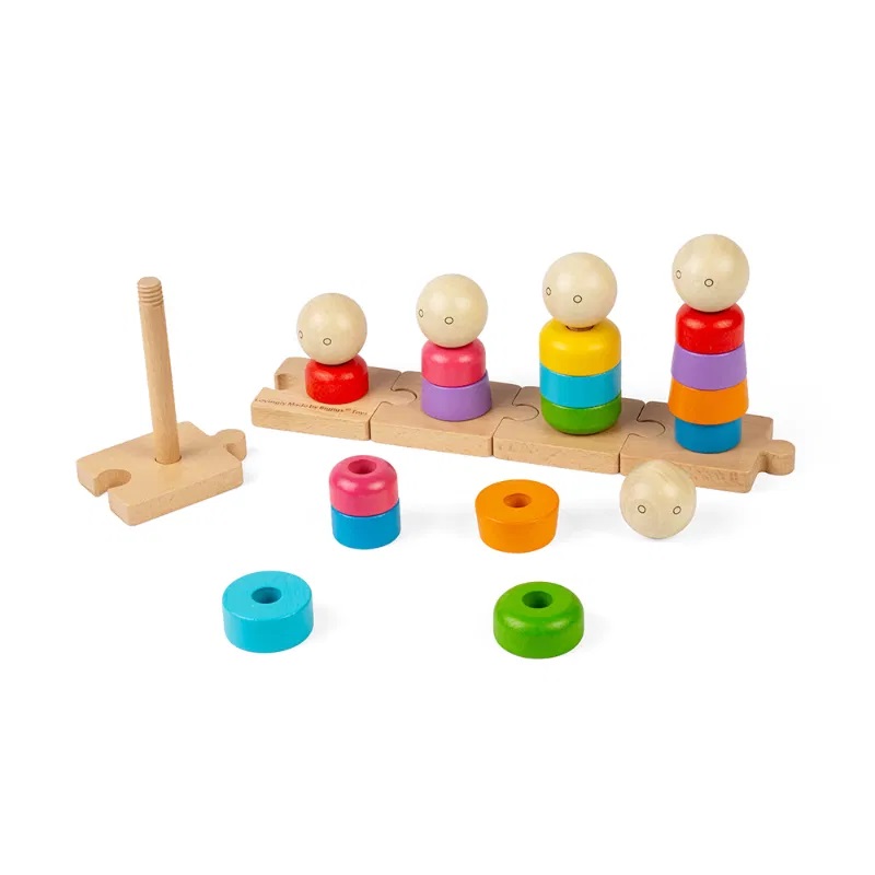 Bigjigs Toys Nasazování Duhová rodina (obrázek 3)
