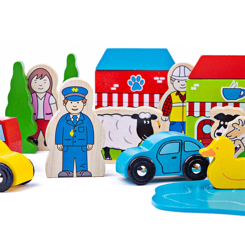 Bigjigs Rail Velká sada příslušenství dřevěné vláčkodráhy (obrázek 4)
