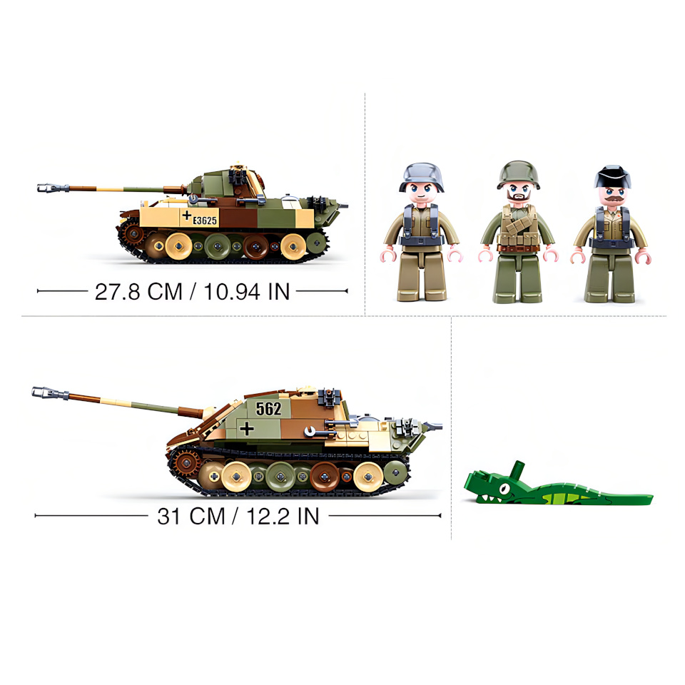Sluban Army N38-B0859 Maskovaný tank střední 2v1 (obrázek 3)