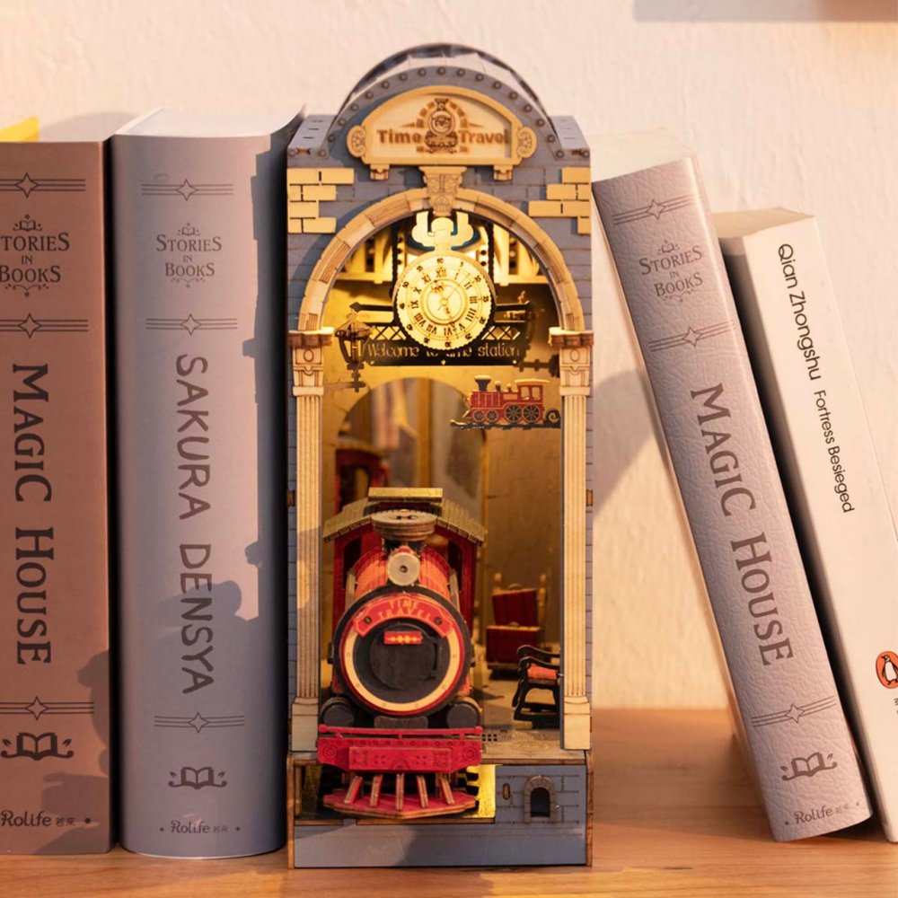 RoboTime 3D skládačka Zarážka na knihy Miniatura domečku (obrázek 3)