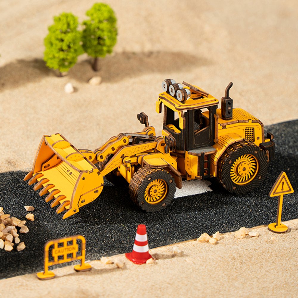 RoboTime 3D dřevěná mechanická skládačka Nakladač (obrázek 8)