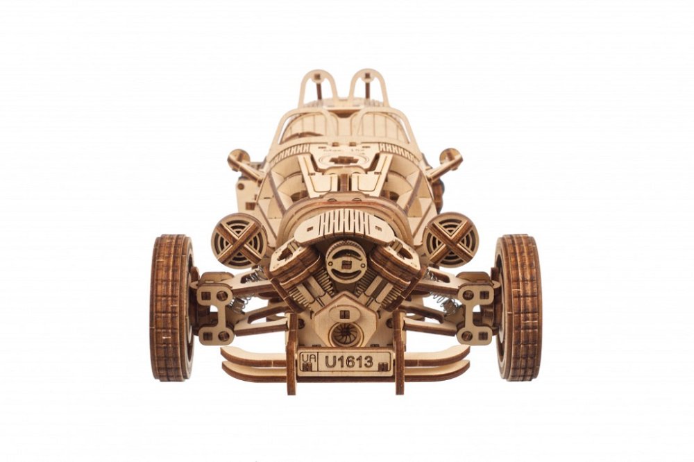Ugears 3D dřevěné mechanické puzzle Tříkolka UGR-S (obrázek 3)