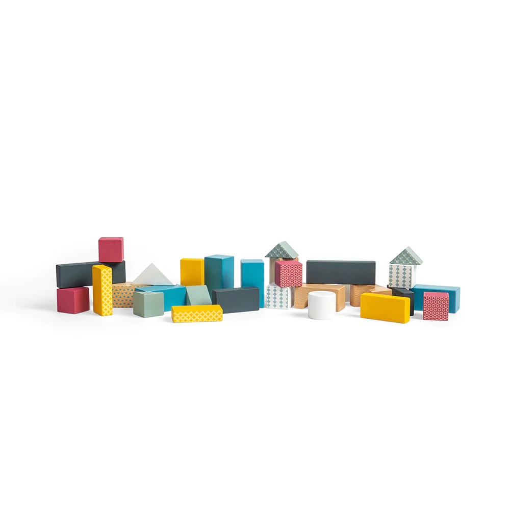 Bigjigs Toys Vozík s dřevěnými kostkami (obrázek 7)