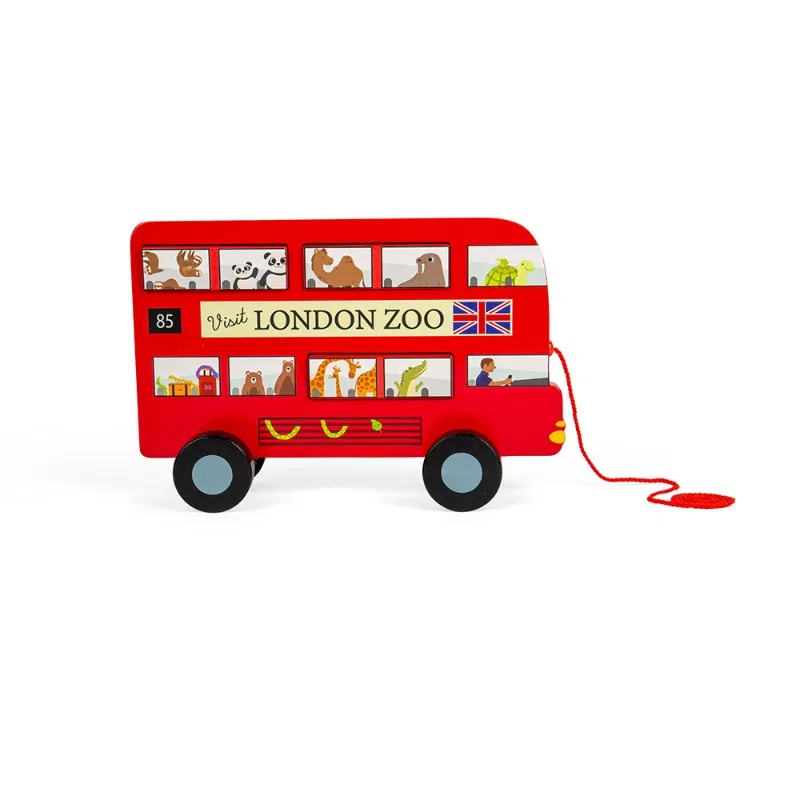 Bigjigs Toys Tahací hračka Londýnský autobus (obrázek 5)