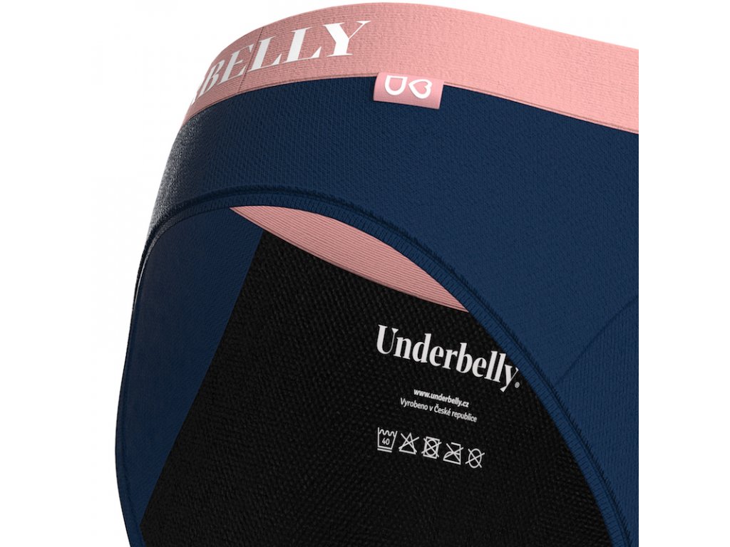 Menstruační Kalhotky Underbelly Univers, Silnější Menstruace - Modré L