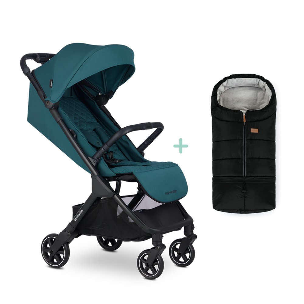 EASYWALKER Sportvagn Jackey Teal Green + PETITE&MARS Väska Jibot GRATIS