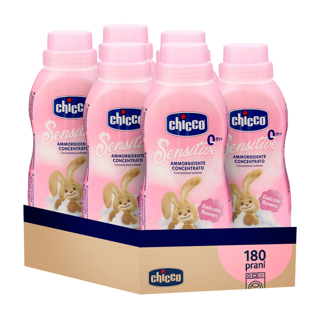 6x CHICCO Fabric Softener Concentrated Floral Embrace 750 Ml (6x30 Washes)