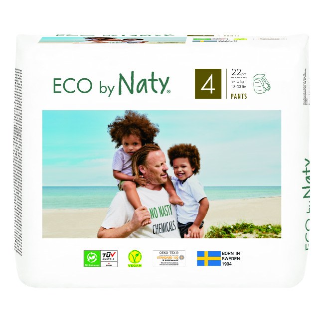 ECO BY NATY PANTS Disposable Diaper Panties 4 (8-15 Kg) 22 Pcs